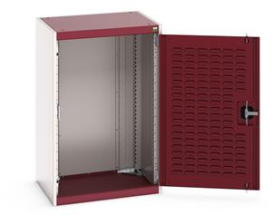 40011014.** cubio cupboard with louvre doors. WxDxH: 650x525x1000mm. RAL 7035/5010 or selected